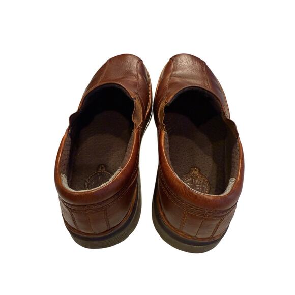 Men's Y2K Doc Dr. Martens Tevin Oxblood Brown Leather Preppy Comfort Loafers 10 - Picture 6 of 7